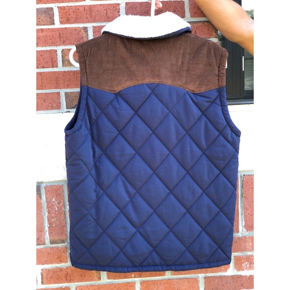 Vintage 1948 WeatherProof blue snap button up vest - Picture 2 of 3